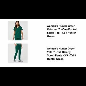 FIGS limited edition hunter green scrubs